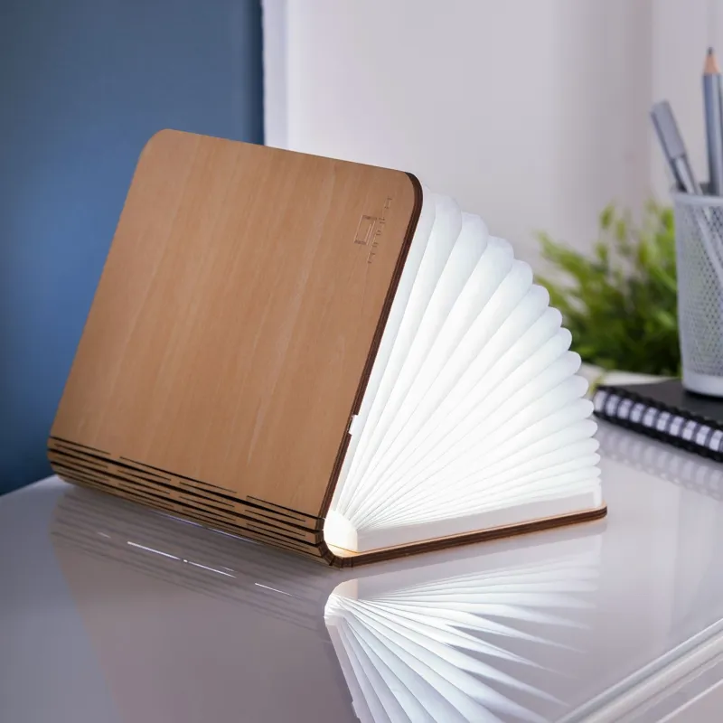 Gingko Mini Smart Book Light in Maple-4